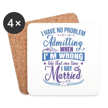 Divorce Humor - Coasters (set of 4) - white - Front
