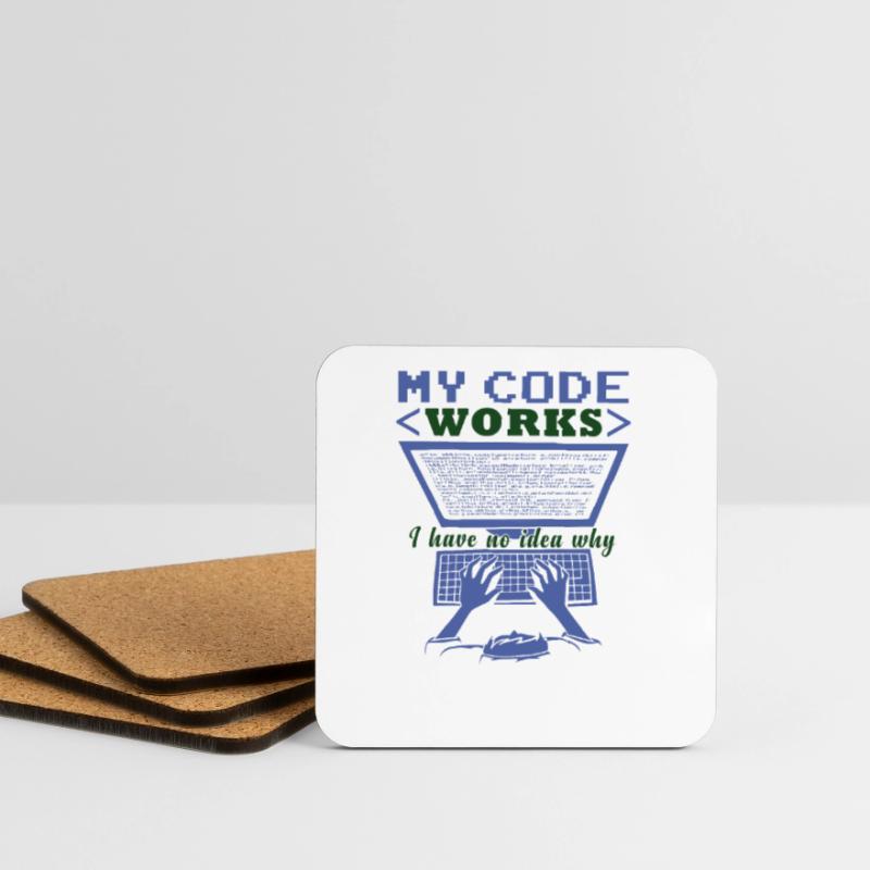 Funny Code Joke Coding Coasters (set of 4)