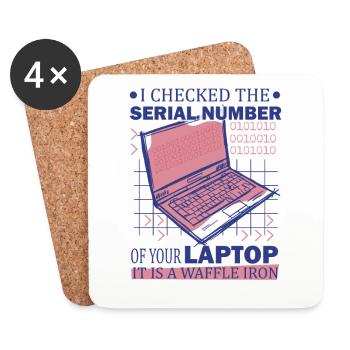 Funny Computer Science IT Support - Coasters (set of 4) - white - Front