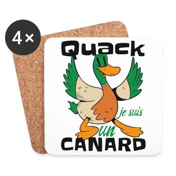 Je Suis Un Canard - Dessous de verre (lot de 4) - blanc - Devant