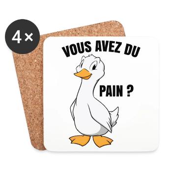 Amoureux Du Canard - Dessous de verre (lot de 4) - blanc - Devant