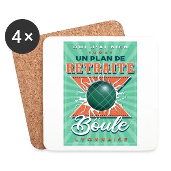 Boule Lyonnaise Retraite - Dessous de verre (lot de 4) - blanc - Devant