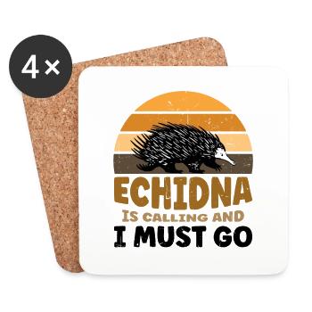Echidna Is Calling And I Must Go - Untersetzer (4er-Set) - Weiß - Vorne