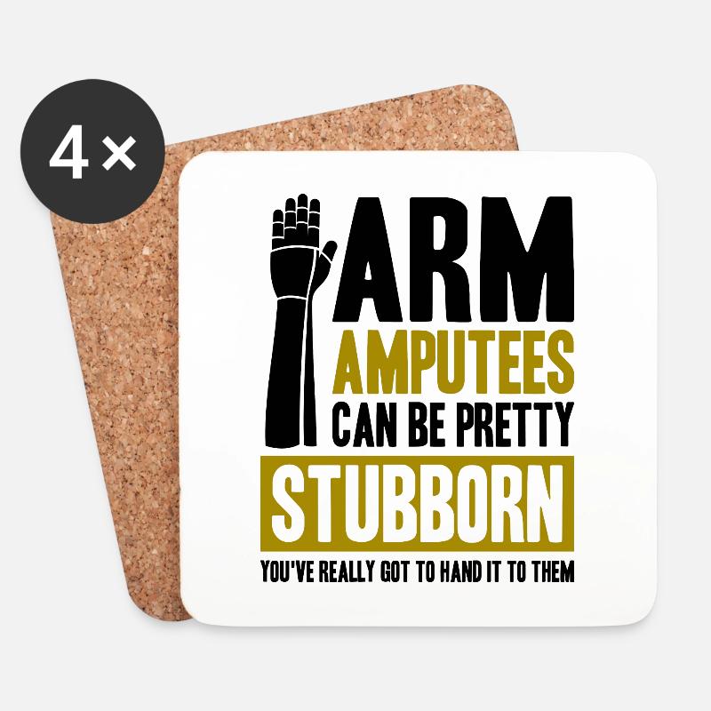 arm Amputees can be pretty - Untersetzer (4er-Set) - Weiß