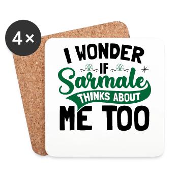 Sarmale Quote - Coasters (set of 4) - white - Front