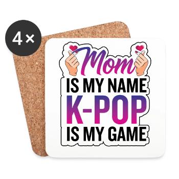 Humorvolle Kpop Mama - Untersetzer (4er-Set) - Weiß - Vorne
