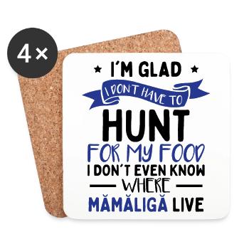 I Don't Know Where Mamaliga Live - Coasters (set of 4) - white - Front