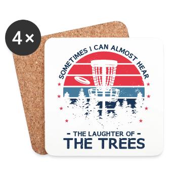 Trees Disc Golf - Coasters (set of 4) - white - Front