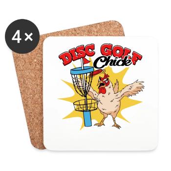 Disc Golf Chick - Coasters (set of 4) - white - Front