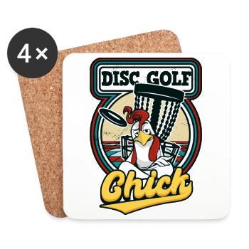 Disc Golf Women - Coasters (set of 4) - white - Front