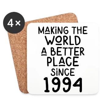 Making the World a better place since 1994 - Untersetzer (4er-Set) - Weiß - Vorne