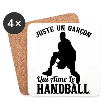 Enfant Handball Handballeur - Dessous de verre (lot de 4) - blanc - Devant