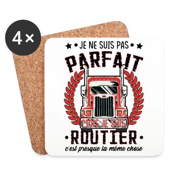 Je Suis Routier - Dessous de verre (lot de 4) - blanc - Devant