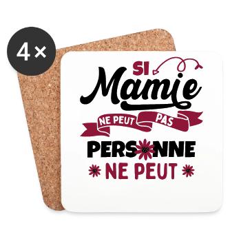 Drôle Fête Des Mères Mamie - Dessous de verre (lot de 4) - blanc - Devant