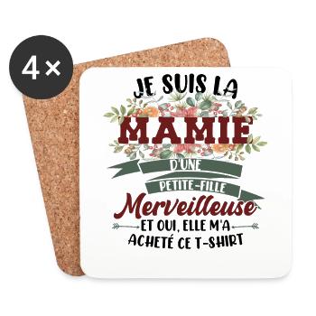 Je Suis La Mamie - Dessous de verre (lot de 4) - blanc - Devant