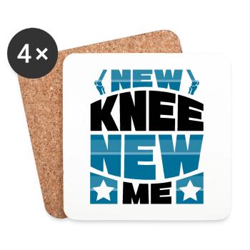 New Knee new me - Untersetzer (4er-Set) - Weiß - Vorne