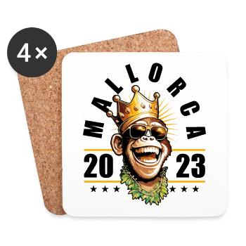 Mallorca 2023 König Party Malle - Untersetzer (4er-Set) - Weiß - Vorne