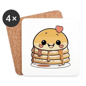 Pancake Comic - Coasters (set of 4) - white - Front