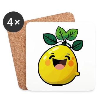 Lemon Comic - Coasters (set of 4) - white - Front