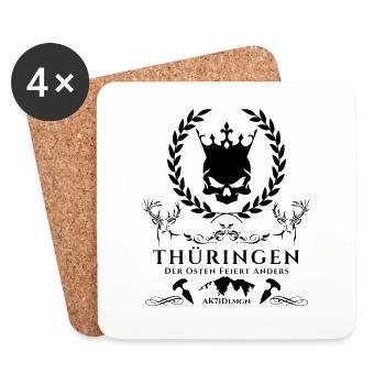 Thüringen-Der Osten feiert anders ! - Untersetzer (4er-Set) - Weiß - Vorne