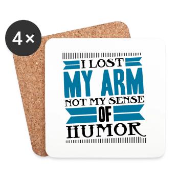 I lost my Arm not my sense of humor - Untersetzer (4er-Set) - Weiß - Vorne