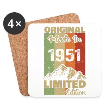 1951 Original - Made in 1951 - Limited Edition - Untersetzer (4er-Set) - Weiß - Vorne