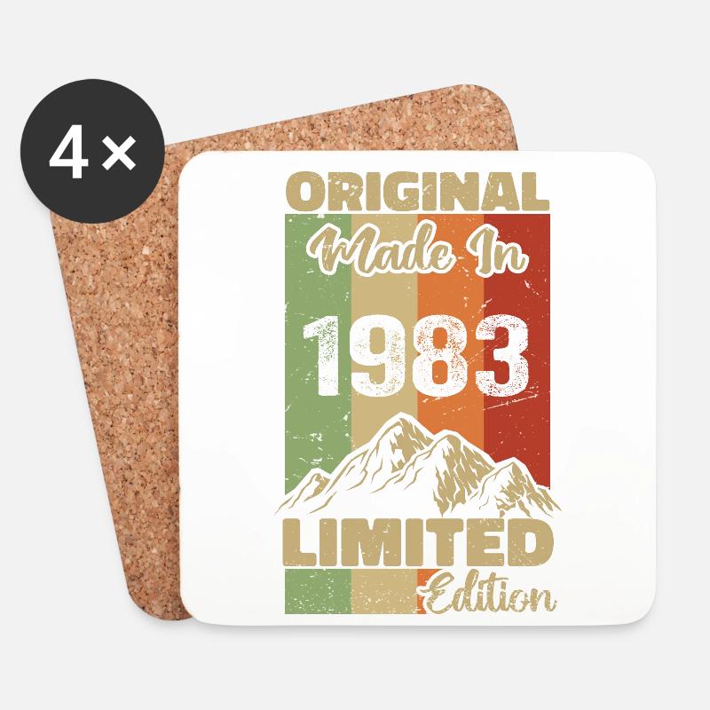 1983 Original - Made in 1983 - Limited Edition - Untersetzer (4er-Set) - Weiß
