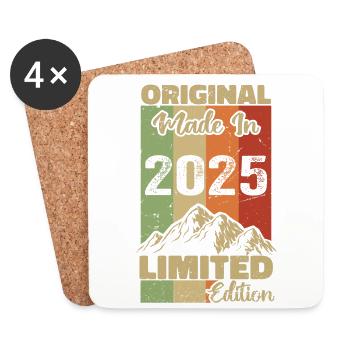 2025 Original - Fabriqué en 2025 - Edition Limitée - Dessous de verre (lot de 4) - blanc - Devant