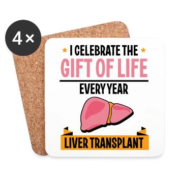 Celebrating the Gift of Life Liver Transplant - Untersetzer (4er-Set) - Weiß - Vorne