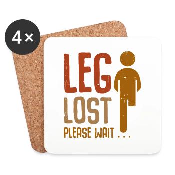 Leg Lost Please Wait - Untersetzer (4er-Set) - Weiß - Vorne