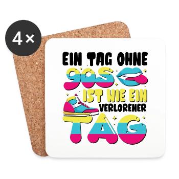 Ein Tag ohne 90s - Untersetzer (4er-Set) - Weiß - Vorne