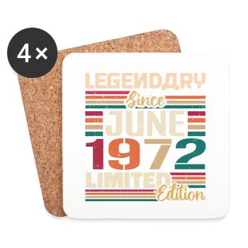 Legendary June 1972 Limited Edition June 1972 - Untersetzer (4er-Set) - Weiß - Vorne
