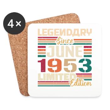 Legendary June 1953 Limited Edition Juni 1953 - Untersetzer (4er-Set) - Weiß - Vorne