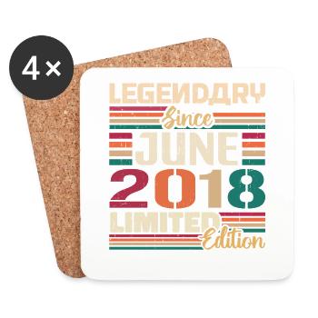 Legendary June 2018 Limited Edition Juni 2018 - Untersetzer (4er-Set) - Weiß - Vorne