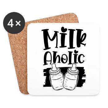 baby milch - Untersetzer (4er-Set) - Weiß - Vorne