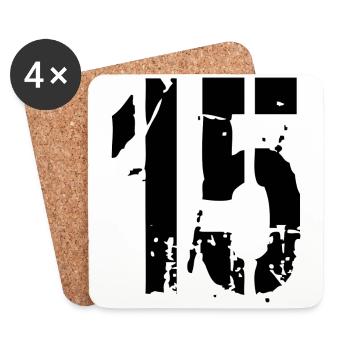 15 Number 15 years - Coasters (set of 4) - white - Front