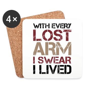 With every lost arm I swear I lived - Untersetzer (4er-Set) - Weiß - Vorne