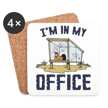 I'm In My Office - Coasters (set of 4) - white - Front