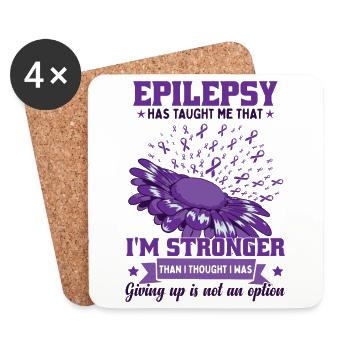 I May Have Epilepsy - Coasters (set of 4) - white - Front