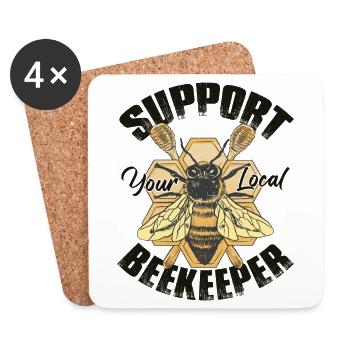 Beekeeper Humor Beekeeping Funny - Coasters (set of 4) - white - Front