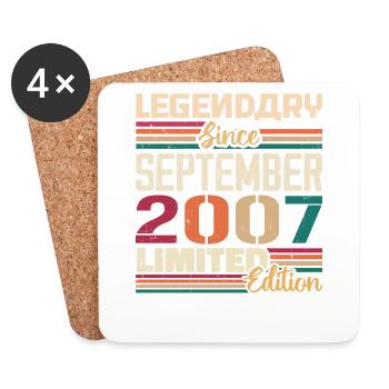 September 2007 Anniversary 2007 September Gift - Coasters (set of 4) - white - Front