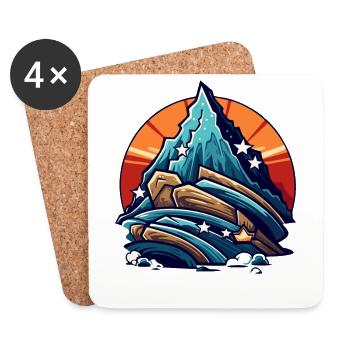 Haute Montagne - Dessous de verre (lot de 4) - blanc - Devant