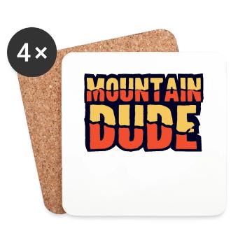 Mountain Mate, Mountain Guy, Guy and Nature Boy - Coasters (set of 4) - white - Front