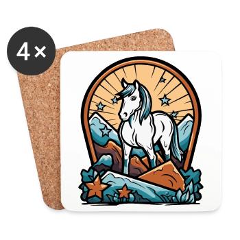 I love my pony - Coasters (set of 4) - white - Front