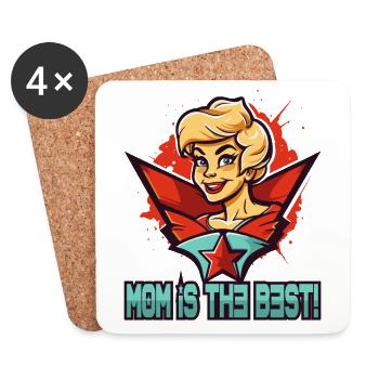Perfection : Maman est la meilleure - Dessous de verre (lot de 4) - blanc - Devant