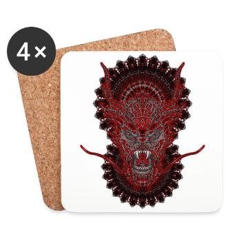 2024 Kaleidoscope Dragon 62 - Coasters (set of 4) - white - Front