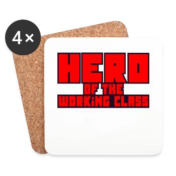 Héros de la classe ouvrière - Dessous de verre (lot de 4) - blanc - Devant
