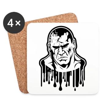 School of Hard Blows: Martial Arts - Coasters (set of 4) - white - Front