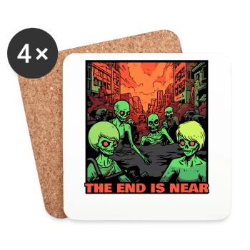 The End Is Near: Apocalypse of the Zombies - Coasters (set of 4) - white - Front