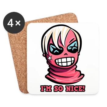 I'm so nice - Coasters (set of 4) - white - Front